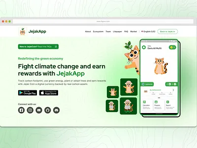 Jejak App carbon footprint climate change climate emergency figma ui ui ux design