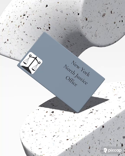 NYC Law Firm Business Card 3d animation branding canva pixcap typography