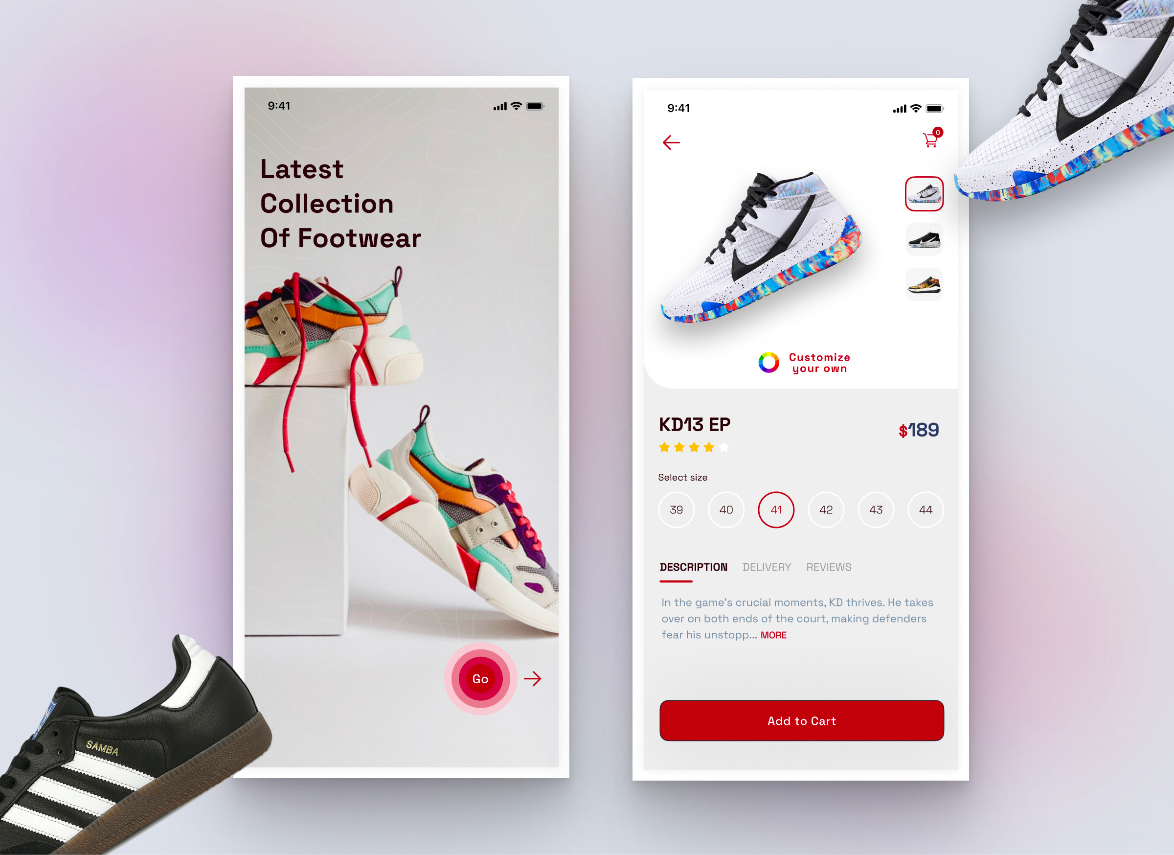 Footwear Collection branding design ecommerce interaction design mobile mobile app shoe store ui user experience ux