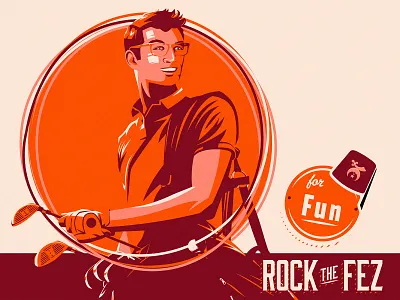 Be a Shriner 6 golf golfer illustration man vector