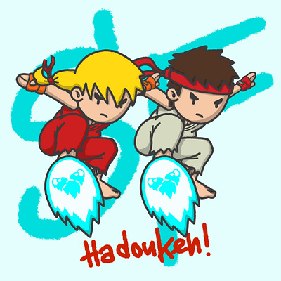 Hadouken! hadouken jumping ken ryu streetfighter