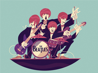 THE BEATLES branding design dribbble dribble fireart fireart fireart studio fireart fireart studio firert @fireart–studio illustration vector