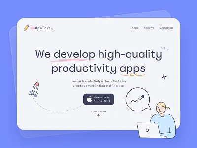 AppToYou site | by Applace app applace apps appstore branding colors design graphic design illustration landing logo minimal mobile page site ui ux vector web website