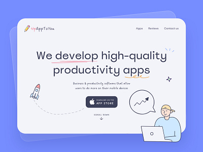 AppToYou site | by Applace app applace apps appstore branding colors design graphic design illustration landing logo minimal mobile page site ui ux vector web website