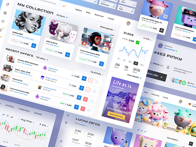 NFT Marketplace 👾👾 crypto design system figma fintech marketplace nft ui ui design