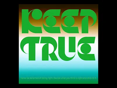 Cover Art - Keep True 3d abstract art art direction artwork blender color blend colorful cover artwork design freelance designer gradient design gradients graphic design illustration illustrator music cover photoshop poster design typo design typogrypgy