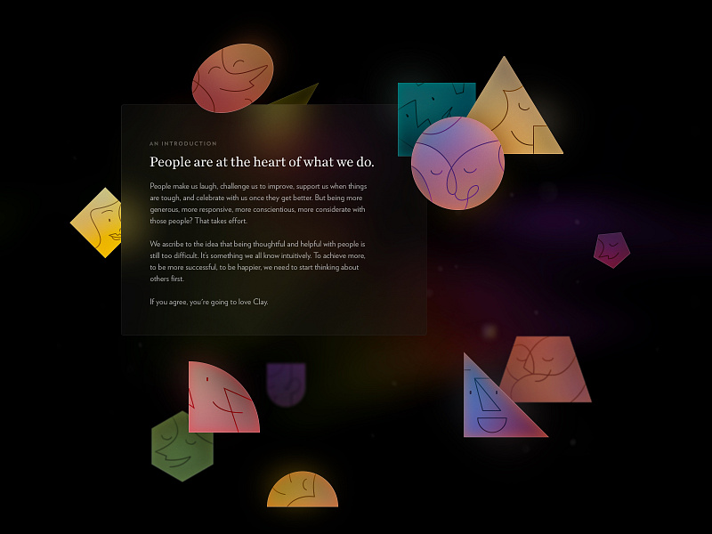 Clay - Introduction clay illustration sketch website