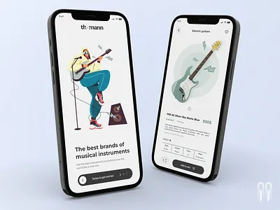 Thomann Instrument Shop 🎸- Mobile UI/UX Design app appconcept branding concept app design design electric guitar frontend guitar instrument mobile mobile design music reimagine shop thomann ui uiinspiration uiuxdesign website