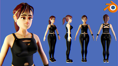 Stylized 3d female character for Animations, Games, Metaverse cg tutorial