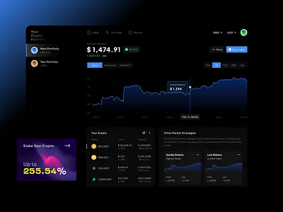 Crypto Portfolio Design blockchain blockchain app blockchain dashboard crypto crypto app crypto design crypto exchange crypto ui crypto website exchange exchange app exchange design exchange ui exchange website mobile design ui wallet dashboard wallet design wallet mobile wallet ui