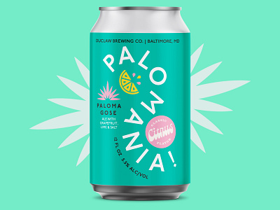 Palomania! agave beer beer label branding brewery citrus craft beer design gose hops illustration paloma