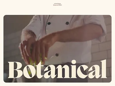 Botanical (1/3) © 2020 branding brown cover design desktop food graphic design interaction interactive minimal minimalist mobile responsive restaurant swiss swiss graphic ui design ux design website yellow