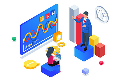 Brainstorming Illustration Concept artwork brainstorming branding business character chart communication creative design dribbble ideas illustration illustrator interactive isometric mobile teamwork technology ui vector