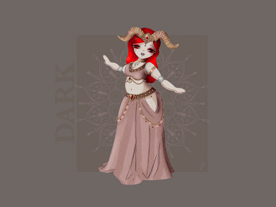 Ethel. Danza Dark Tribal Fusion design dibujo illustration photoshop