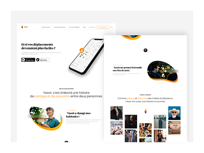 Yassir - Website app design homepage landing page ride hailing ui ux webdesign website