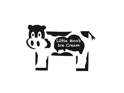 Little Moo's Ice Cream Logo branding design graphic design logo