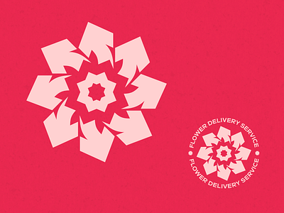 Flower delivery service logo dribbbleweeklywarmup lines logo