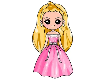 A lovely princess anime cartoon chibi chibi art chibi character drawing drawing chibi illustration