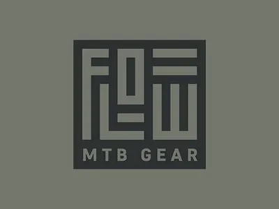 Flow Block Type bikes logo typography