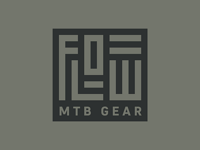 Flow Block Type bikes logo typography