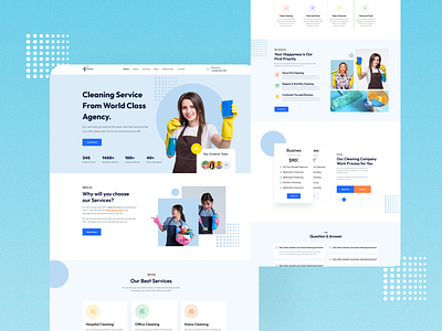 Cleaning Service Landing Page carpet cleaning cleaner cleaning cleaning app cleaning company cleaning services corporate cleaning services cpdesign delivery services home cleaning house cleaning house keeping maid mop office landing professional cleaning services services trending web web ui