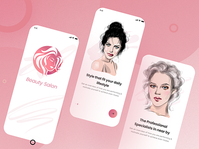 Beauty Salon Mobile App Onboarding Ui Screen design app beauty beauty app beauty product booking hair spa minimal mobile app park salon salon appointment app salon booking app skincare spa treatments trending ui ui ui design uxdesign wellness