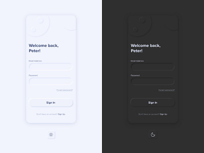 Neumorphism Mobile UI Design adobe xd dark mode design light mode login login screen mobile app mobile screen mobile ui neumorphic neumorphism ui uiux ux