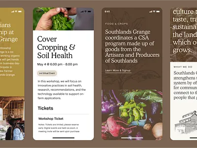 UI for Southlands Grange