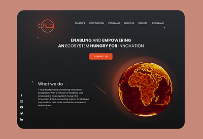 T-Hub web design ui