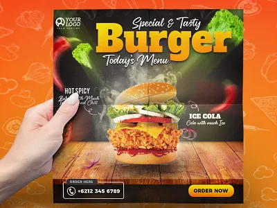 Burger Restaurant Flyer menu