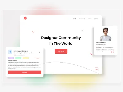 Designer Community - Website clean community designercommunity designergroup elegant minimalist uidesign uiux webdesign