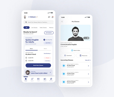 English Learning App app design english interface learning teach ui ux