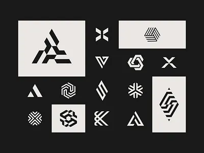 Logos vol. 01 bundle geometric logo collection logo database logo design logo showcase minimal