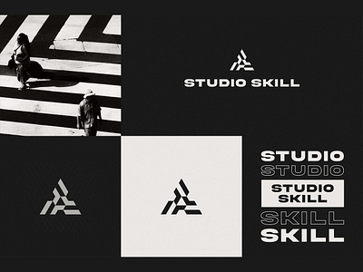 Studio skill - logo design black white brand identity branding geometric logo logo design minimal design minimal logo