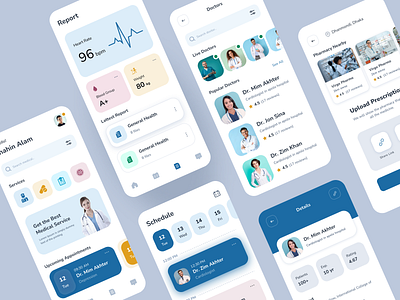 Medical App design doctor app hospital app medical app medical appdesign medicine app minimalapp patient telemedicine ui uiux ux