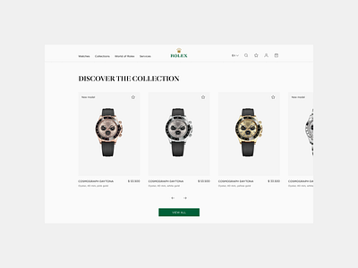 Rolex Website Redesign concept daytona design ecommerce online shop redesign rolex ui user experience user interface ux website wedesign