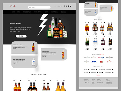 Wine shop website landing page 2022 anik clean ecommerce home page landingpage minimal modern online shop online store shop store ui uiux design web website wine shop wine store