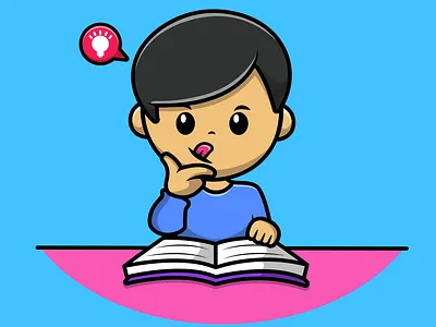 Cute Boy Reading Book fairy