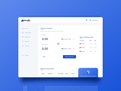 Dashboard | Neudin Payments dashboard design designs fintech ui uiux ux uxdesign