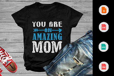 Mother's Day T Shirt Design design graphic design illustration mom day shirt svg t shirt tshirt typography