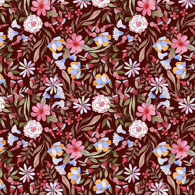 Floral Watercolor Pattern flowers seamless pattern watercolor