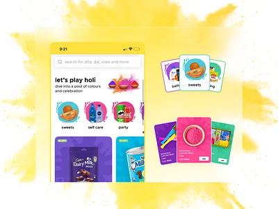 Holi E-Commerce design mobile app ui visual design