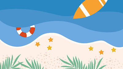Beach Summer Background art beach design illustration illustrator vector vector graphics