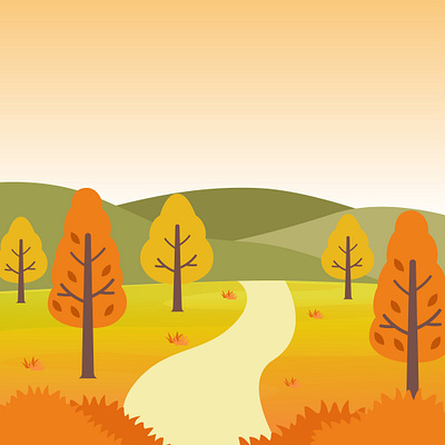 Autumn Scene Background art autumn background illustration illustrator vector vector graphics