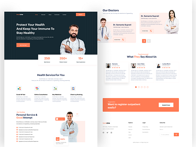 Medicine Website Landing Page business solution landing page landing page ui