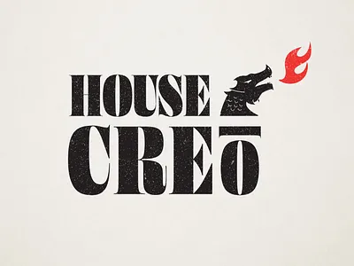 HOUSE CREŌ brand brand design brand identity branding chain chains create design dominate dragon game of thrones got illustration logo money red and black ride skull stacks