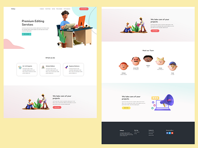 3D Illustration Company Portfolio Website 3d illustrations branding company portfolio design elementor illustration landing page personal portfolio responsive design ui vectors website template wordpress