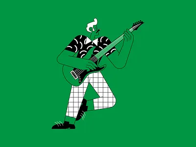 The Band | Guitarist adobe illustrator behance character character design design dribbble flat character flat design flat illustration guitar vector guitarist illustration guitarist vector illustration illustrator man character music illustration procreate spotify app vector vector character