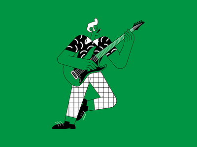 The Band | Guitarist adobe illustrator behance character character design design dribbble flat character flat design flat illustration guitar vector guitarist illustration guitarist vector illustration illustrator man character music illustration procreate spotify app vector vector character