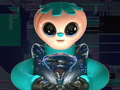 Mystical Chupi Boy! 3d 3dart 3dcharacter 3ddesign 3dillustration 3dmodeling art branding character cinema4d design icon illustration logo nft redshift render ui web